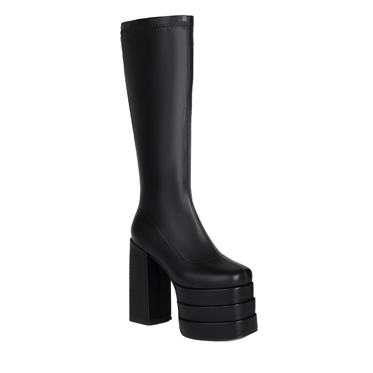 20230613431199004_750.jpg Women's High Shaft Square Toe Chunky Heel Platform Boots