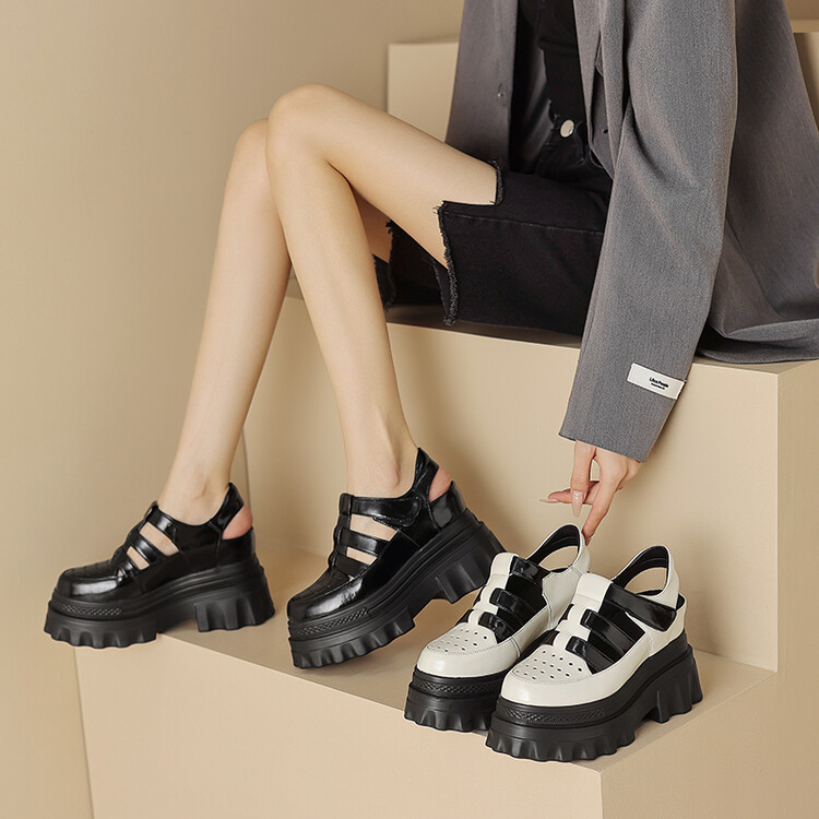 Women's Platform Wedge Sandals with Velcro Closure