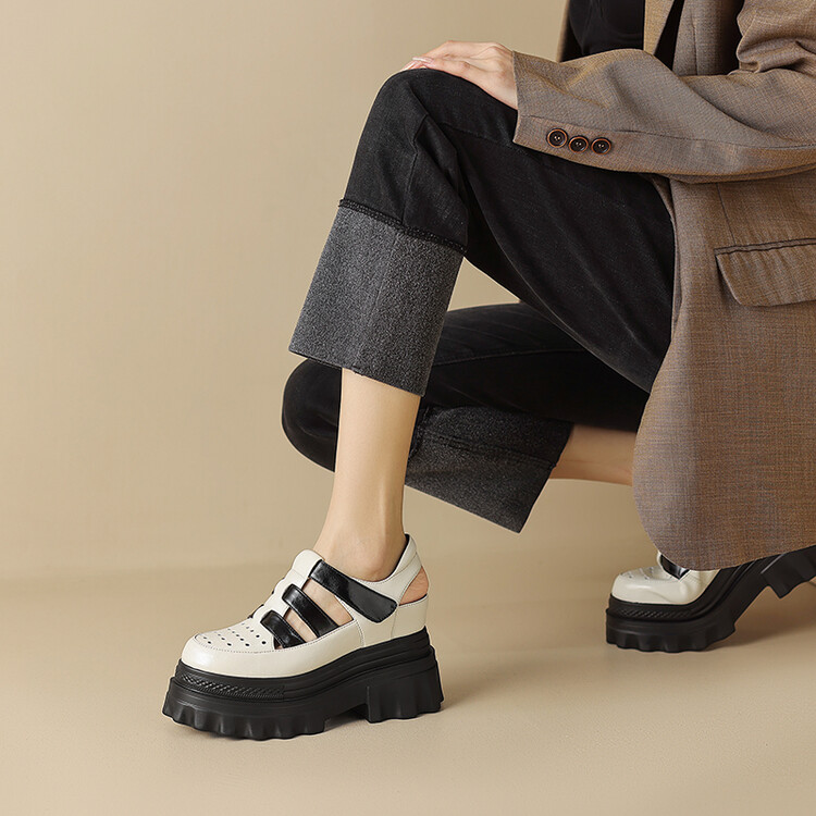 Women's Platform Wedge Sandals with Velcro Closure