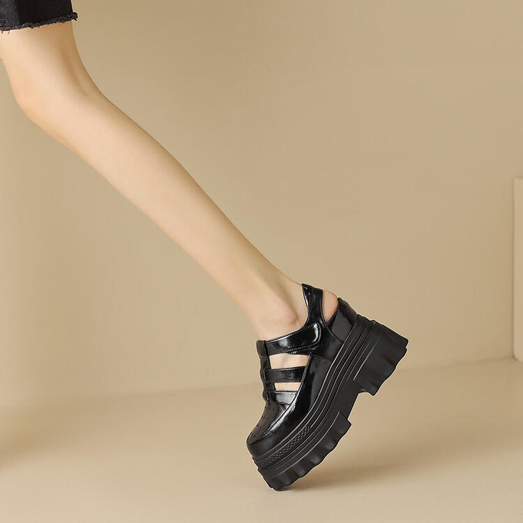 Women's Platform Wedge Sandals with Velcro Closure
