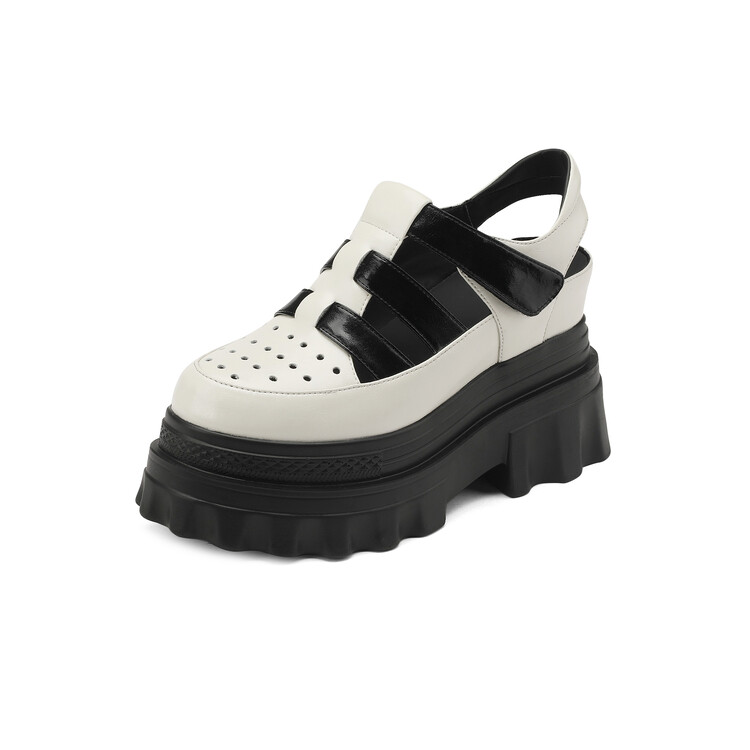 Women's Platform Wedge Sandals with Velcro Closure