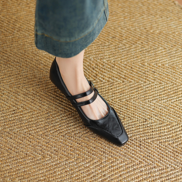 Women's Square Toe Chunky Heel Pumps Spring 2025 - Style o.html